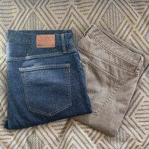 GAP Men's Bundle of 2: Denim and Khaki Jeans